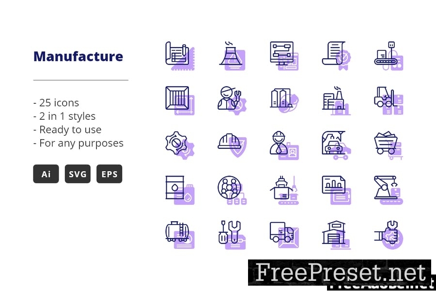 Manufacture (Line and Solid)