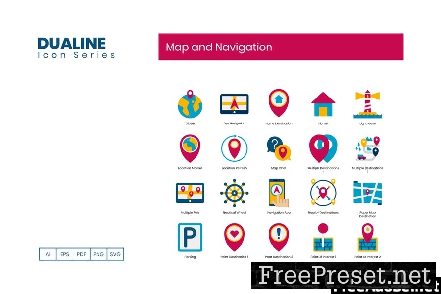 Map and Navigation Icons