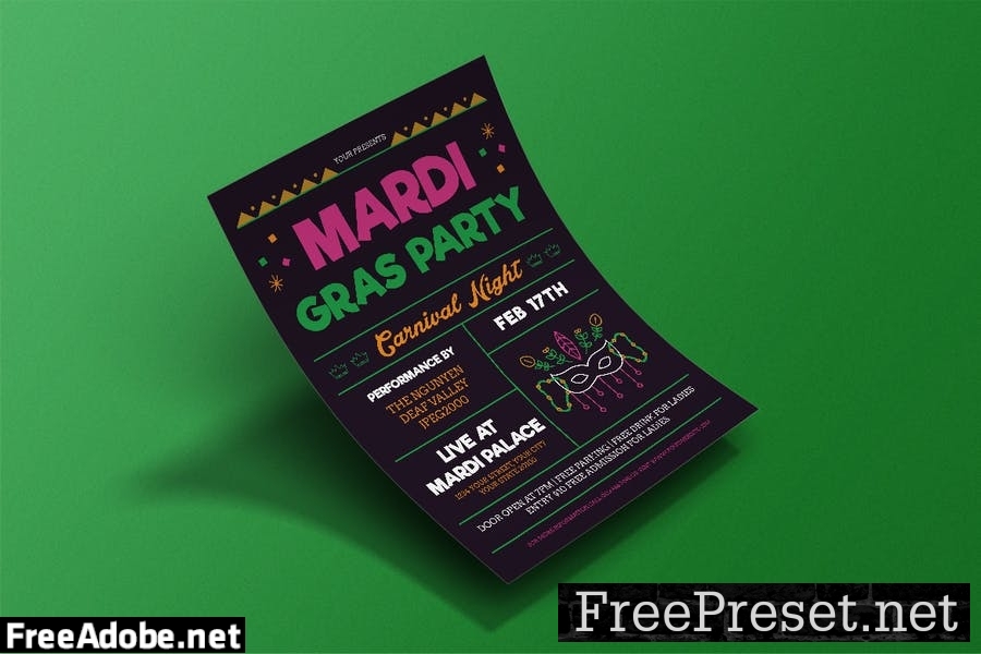 Mardi Gras Flyer GE8TGZX