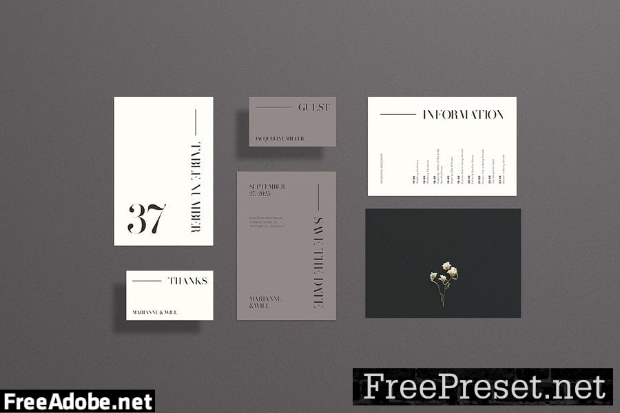 Marianne Wedding Suite - InDesign Template EF5UZGD