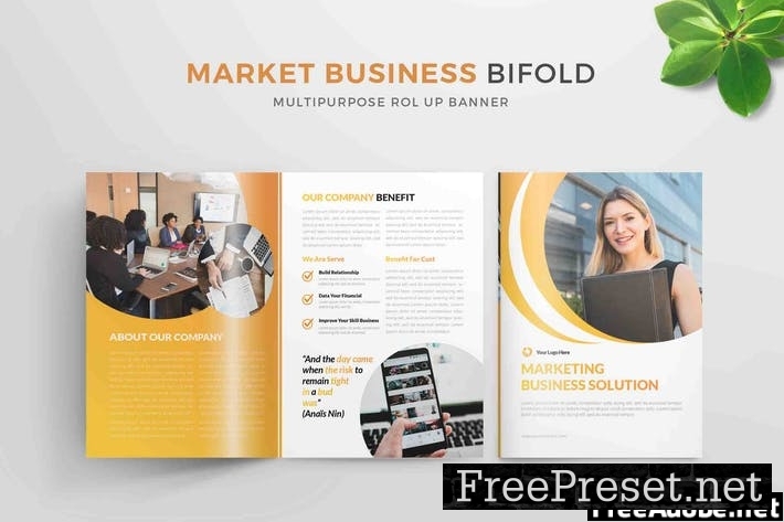 Market Business | Bifold Brochure X8JBSGF