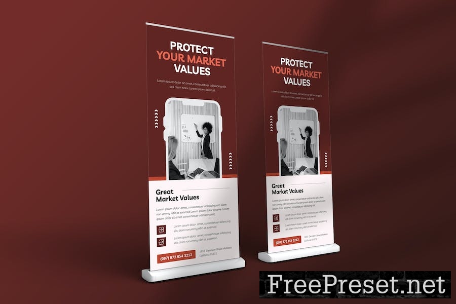 Market Values Roll Up Banner BDRHDHX