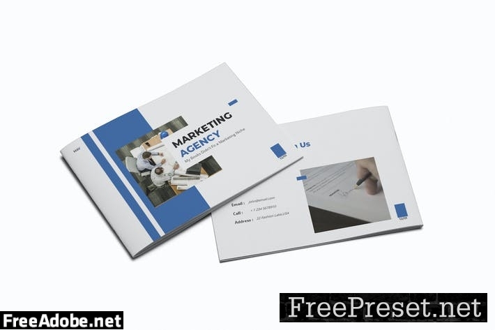 Marketing Agency A5 Brochure Template DY9UTGC