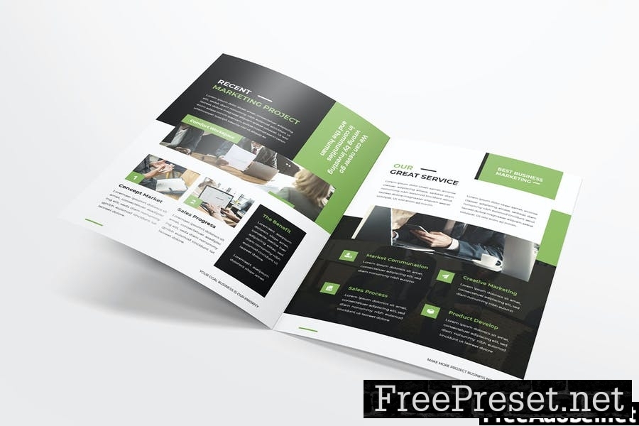 Marketing Agency Bifold Brochure