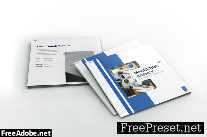 Marketing Agency Square Brochure Template F7VYMQ2