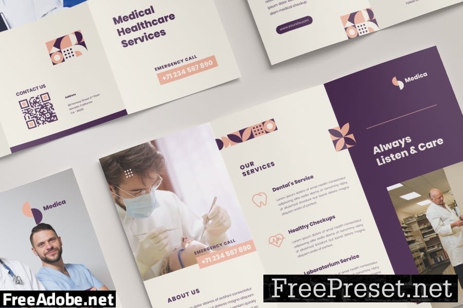 Medical Healthcare Trifold Brochure