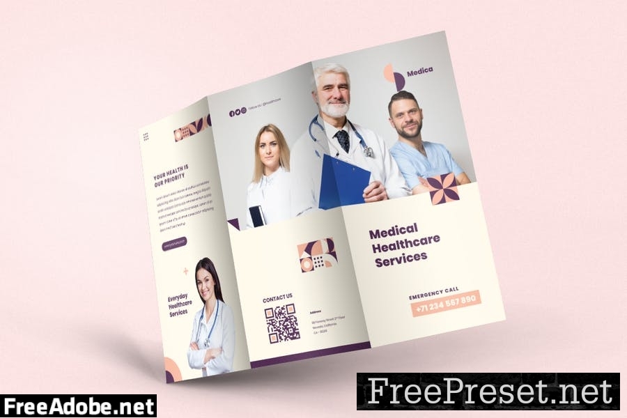 Medical Healthcare Trifold Brochure