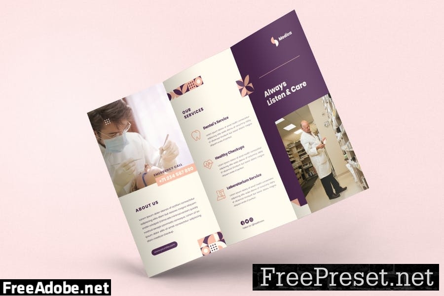 Medical Healthcare Trifold Brochure