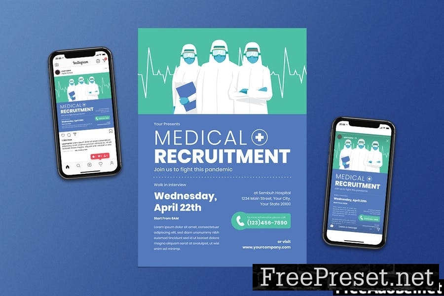 Medical Recruitment Flyer Set T4WE6CG