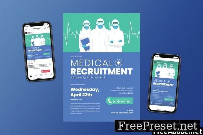 Medical Recruitment Flyer Set T4WE6CG