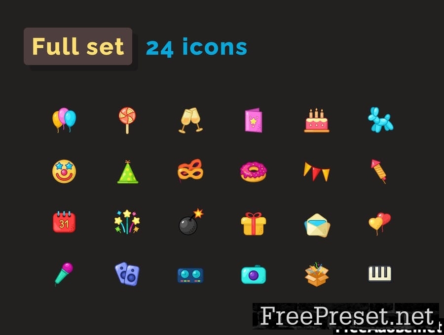 Mega Party Icons Set