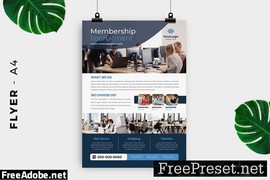 Membership Recruitmet Flyer Design 6YEQVCC