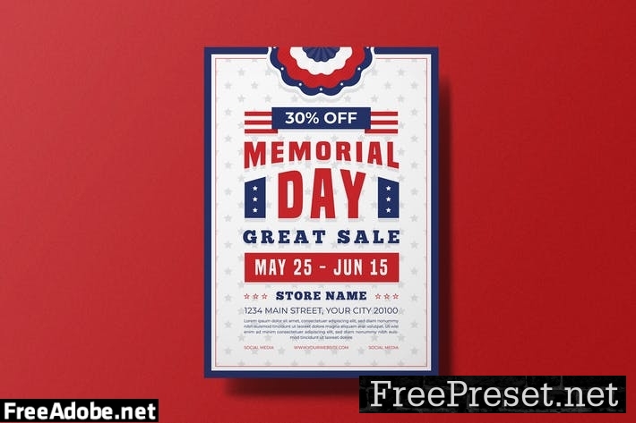 Memorial Day Sale Flyer 7TXFF83