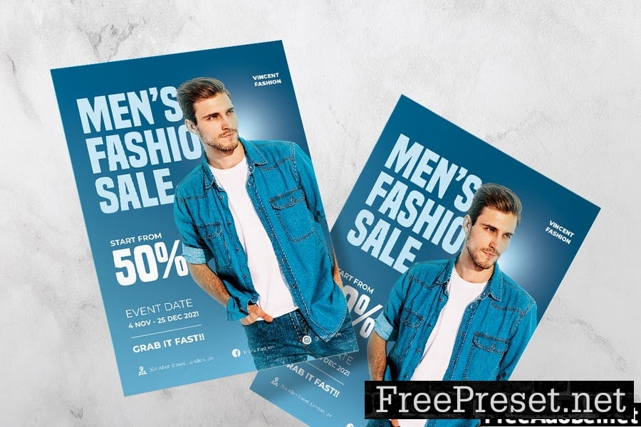 Men's Fashion Sale Flyer FLNE3M2