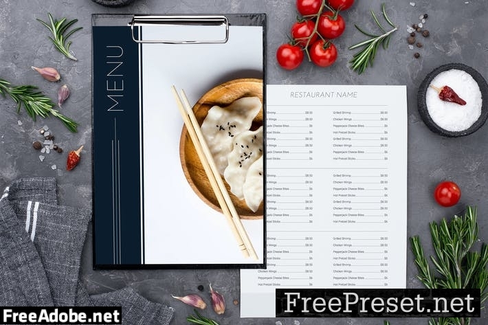 Menu Cake Two Sided Menu List Template 45ZJVPT