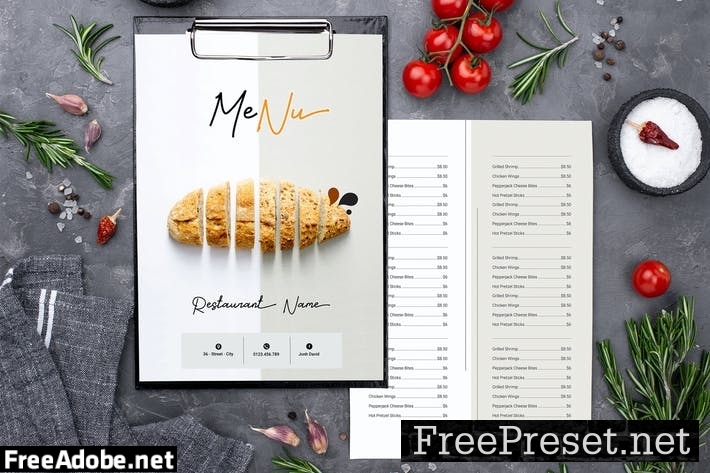 Menu Food Two Sided Menu List Template D3Y7QM5