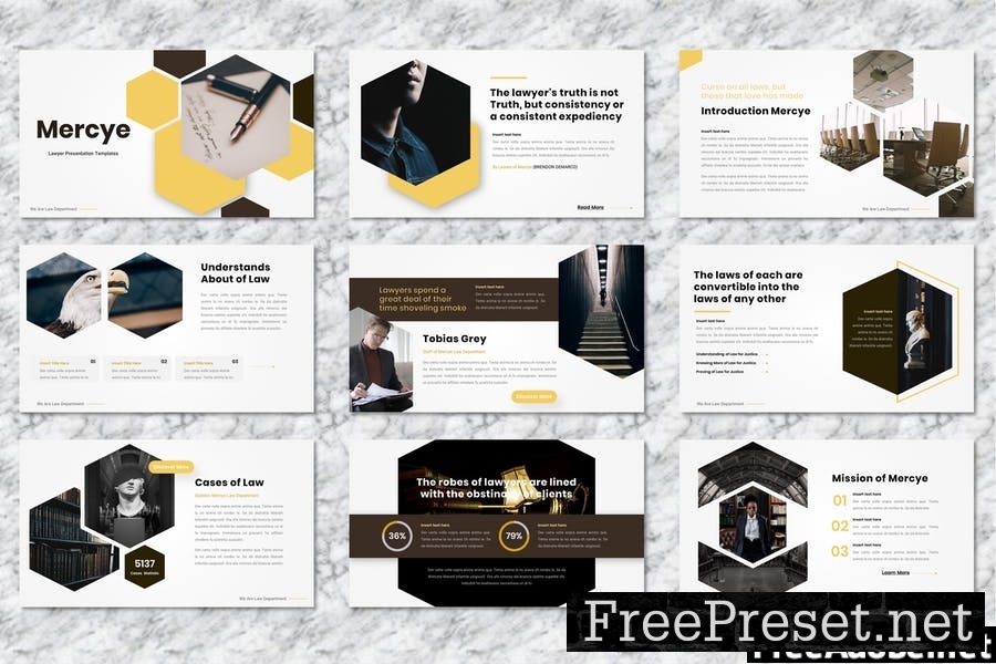 Mercye - Lawyer Powerpoint Templates K552KP4