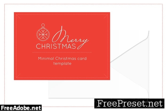 Merry Christmas Card Templates C6HPTN