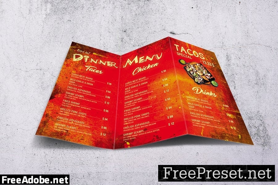 Mexican Cuisine Food Menu Bundle 4932XXV