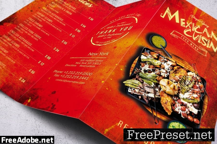 Mexican Cuisine Food Menu Bundle 4932XXV