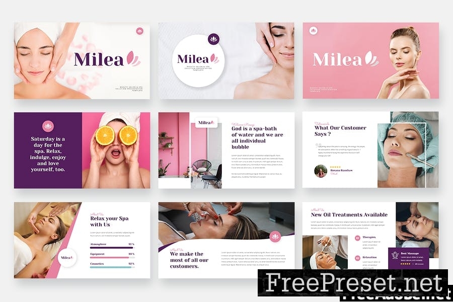 Milea - Beauty & Spa Solution Powerpoint Template