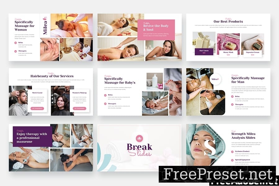 Milea - Beauty & Spa Solution Powerpoint Template