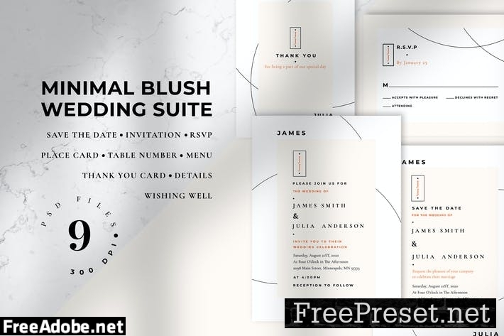 Minimal Blush Wedding Suite YKSQSGP