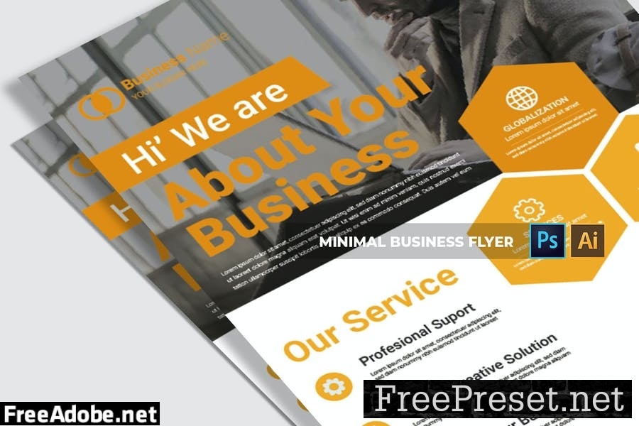 Minimal Business | Flyer S4LJLJU