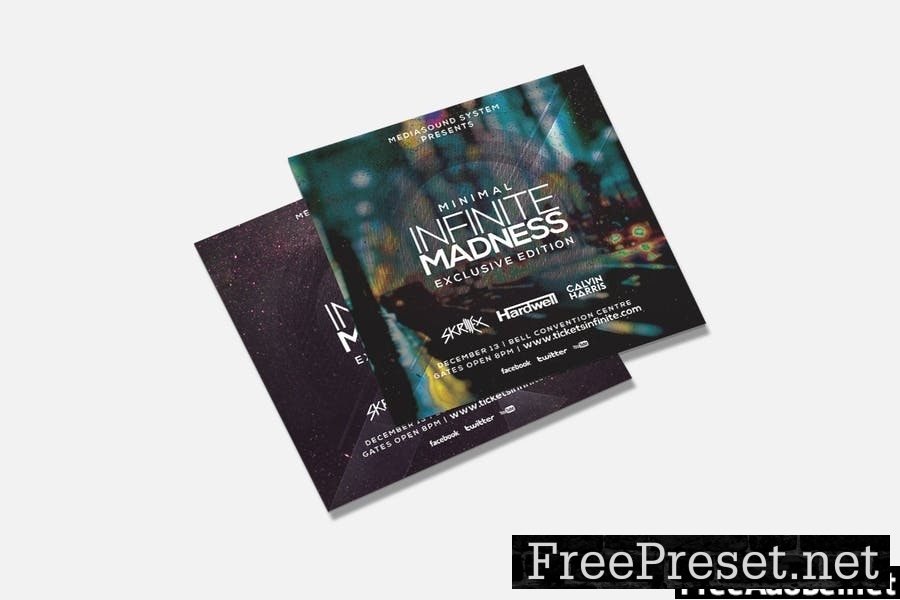 Minimal Madness Square Flyer & Insta Post 426NEYA