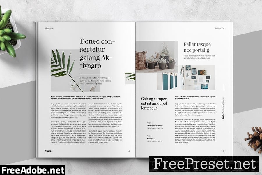 Minimal Magazine Template VXTZW3D