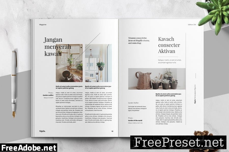 Minimal Magazine Template VXTZW3D