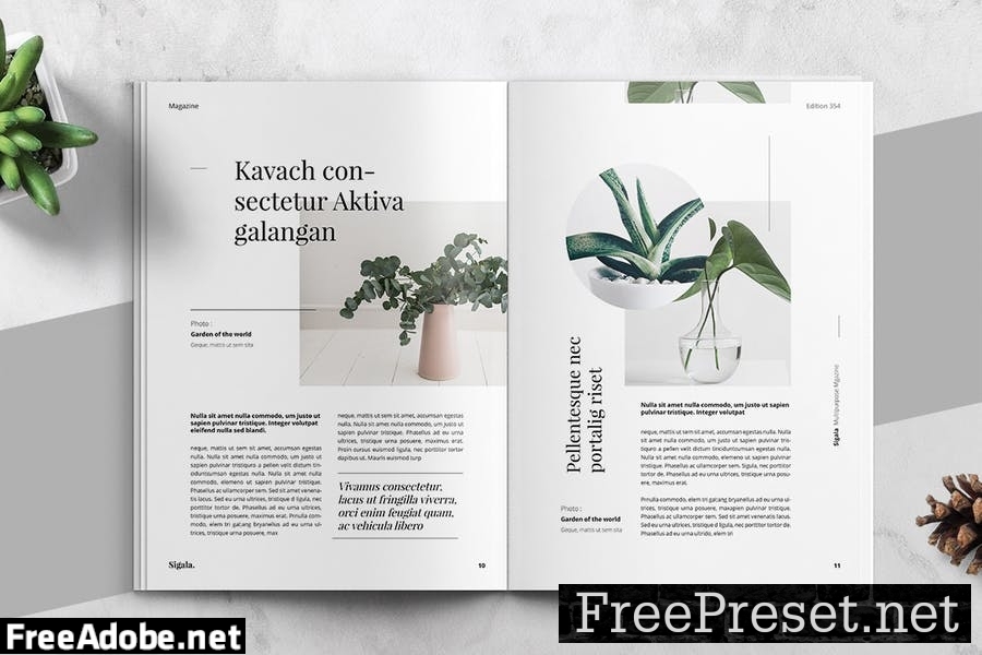 Minimal Magazine Template VXTZW3D