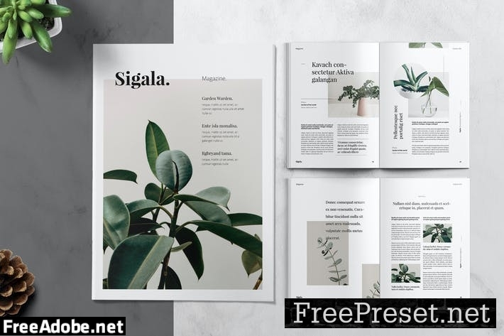 Minimal Magazine Template VXTZW3D