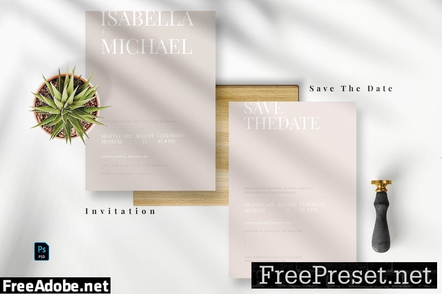 Minimal Modern Invitation Set AE VKL5CAC