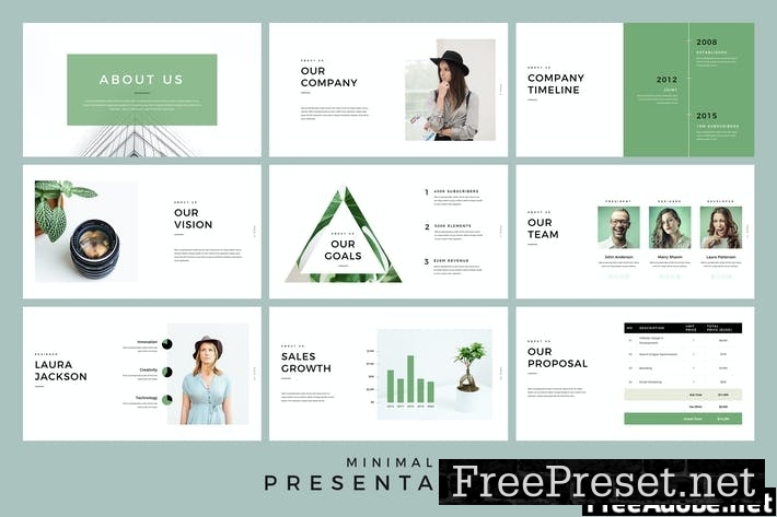 Minimal Presentation Google Slides Template 49HN4U