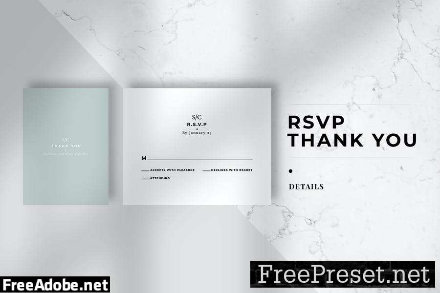 Minimal Wedding Invitation Suite 2GKNYK8