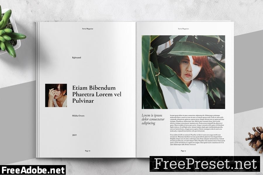 Minimalist Aesthetic Fashion Magazine Template QG6RN3T