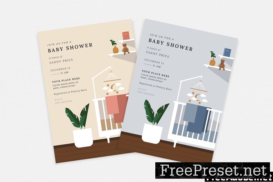 Minimalist Baby Shower Invitation