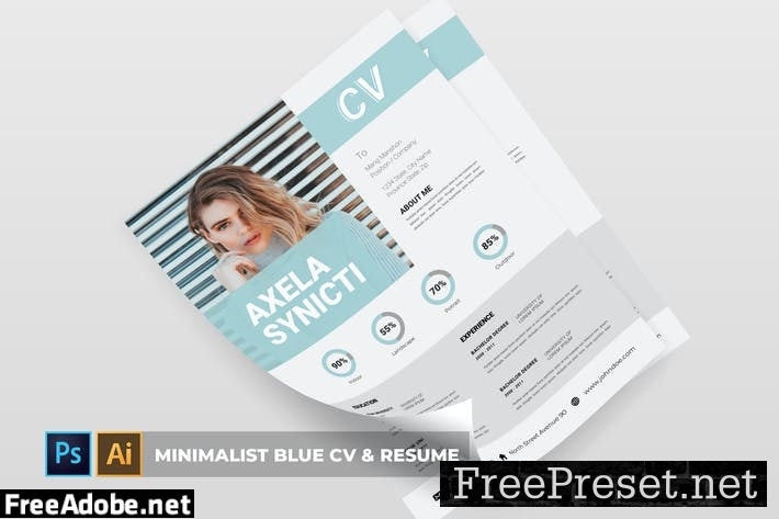 Minimalist Blue | CV & Resume T6MERCC