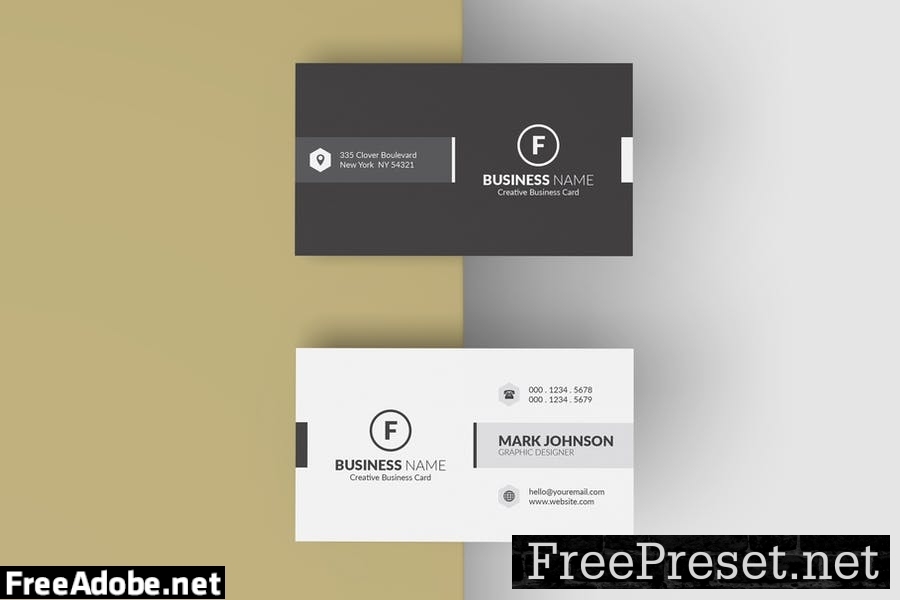 Minimalist Business Cards Mockup 3ZPMZJ9