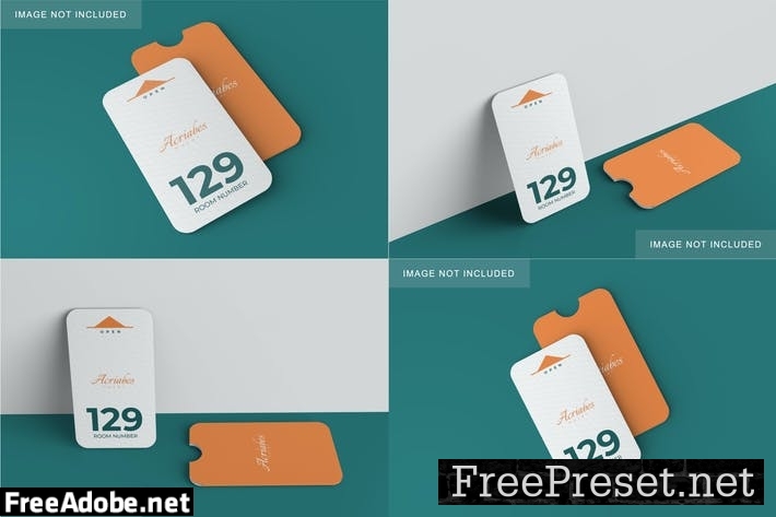 Minimalist Card & Holder Mockup FYAEQDN