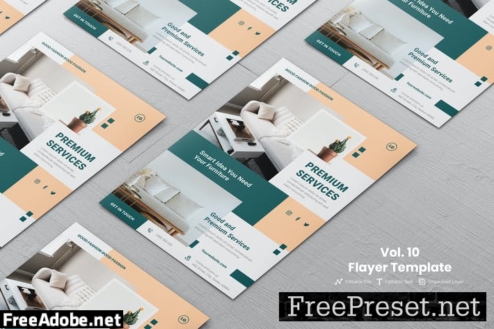 Minimalist Flyer Template Vol. 10 5M93ZAR