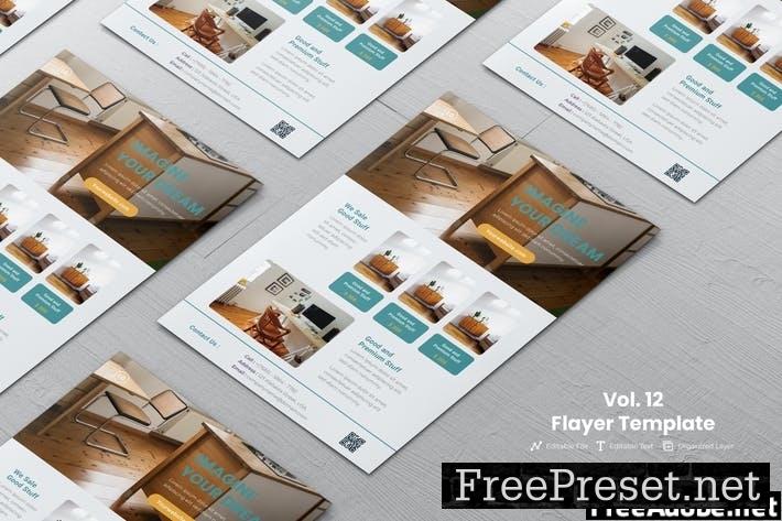 Minimalist Flyer template Vol. 12 JLPED79