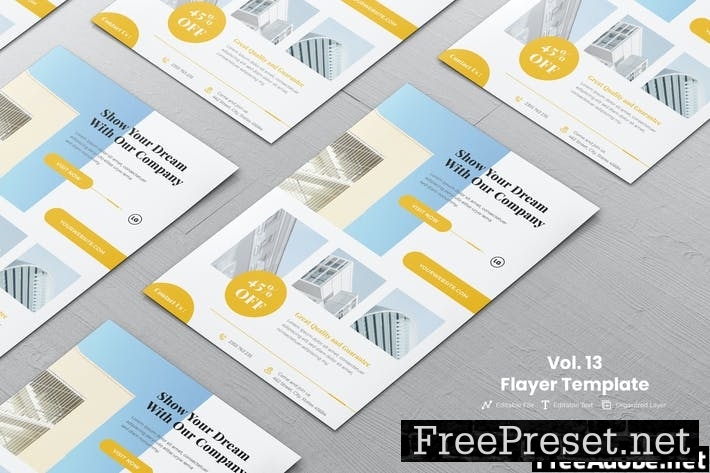 Minimalist Flyer template Vol. 13 99ZRWUQ