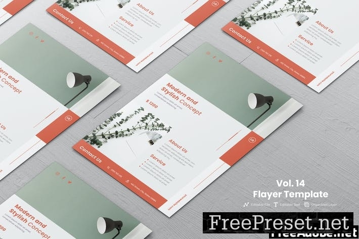 Minimalist Flyer template Vol. 14 WHN3UMV