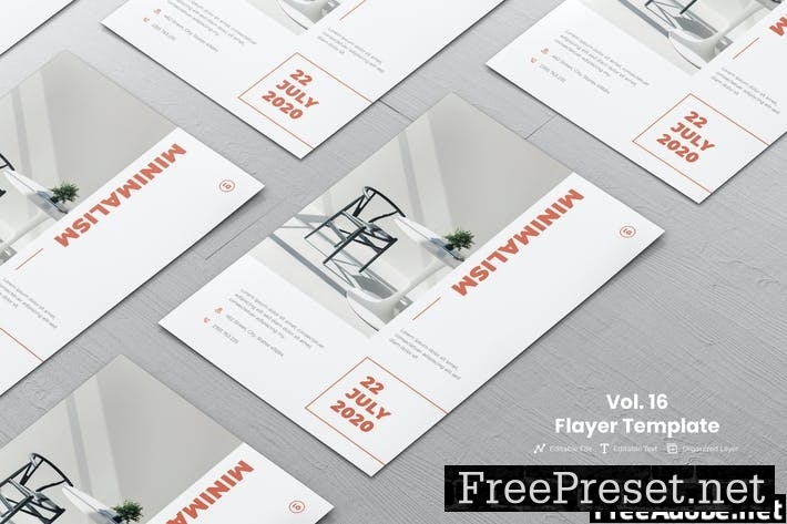 Minimalist Flyer template Vol. 16 S3U7PNU