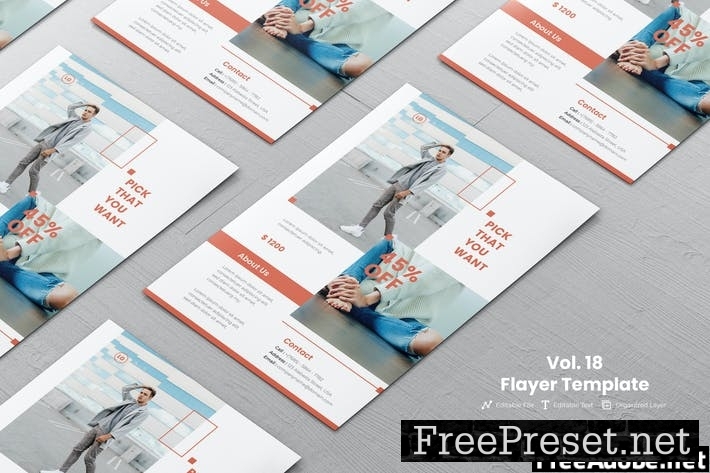 Minimalist Flyer template Vol. 18 P8HA5PT