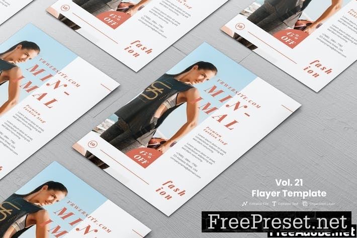 Minimalist Flyer template Vol. 21 8CFV3WQ