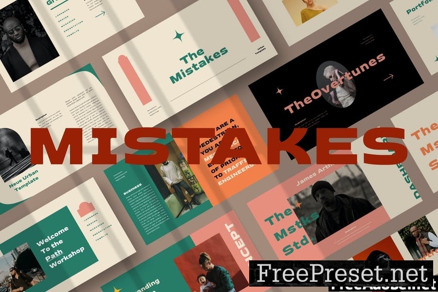 Mistakes Powerpoint Template HDKVWXH