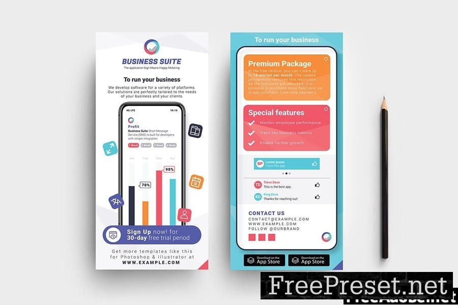 Mobile App Flyer Templates